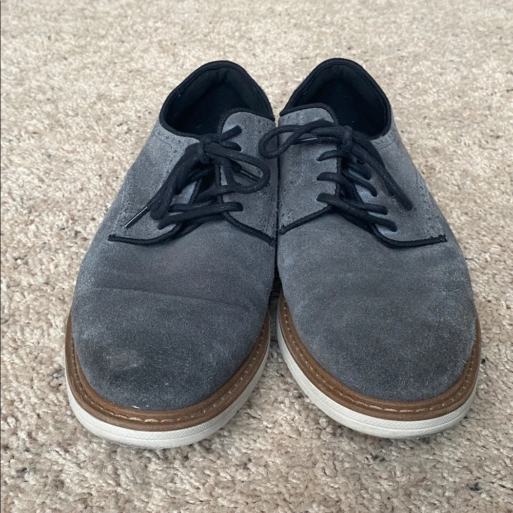 Cole Haan gray suede oxfords